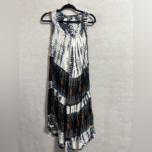 tie-dye umbrella dress casual summer resort wear one size NWT hilow beach dress - Picture 2 of 6
